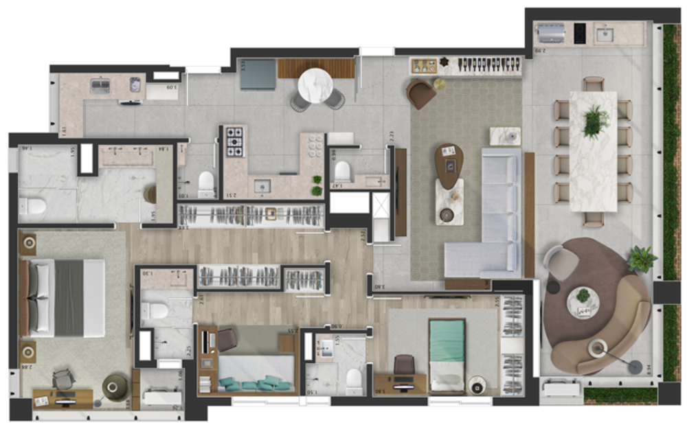 Apartamento à venda com 3 quartos, 155m² - Foto 4