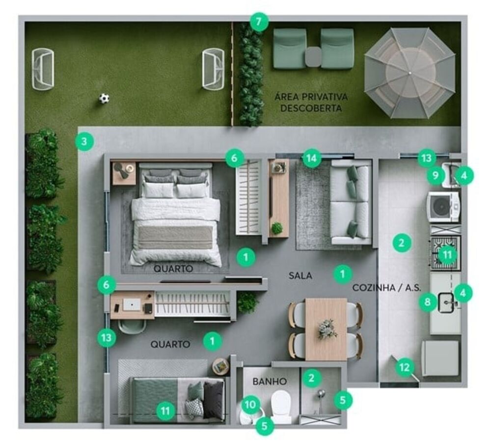 Apartamento, 2 quartos, 34 m² - Foto 4