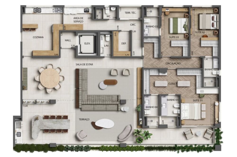 Cobertura, 3 quartos, 354 m² - Foto 4