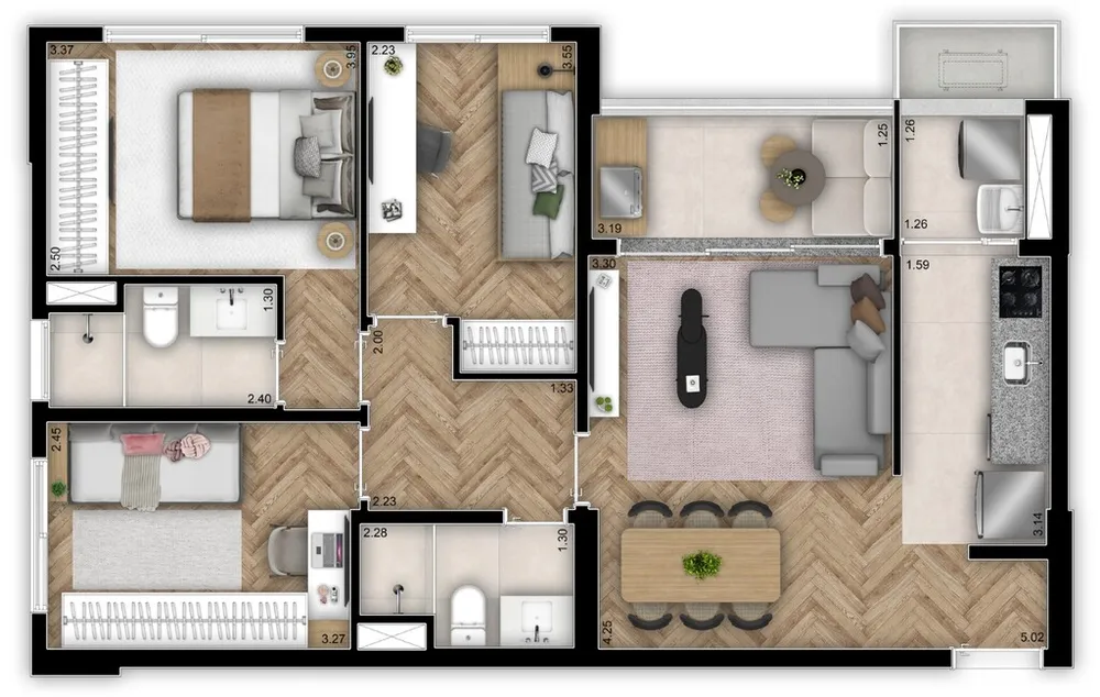 Apartamento, 2 quartos, 59 m² - Foto 13