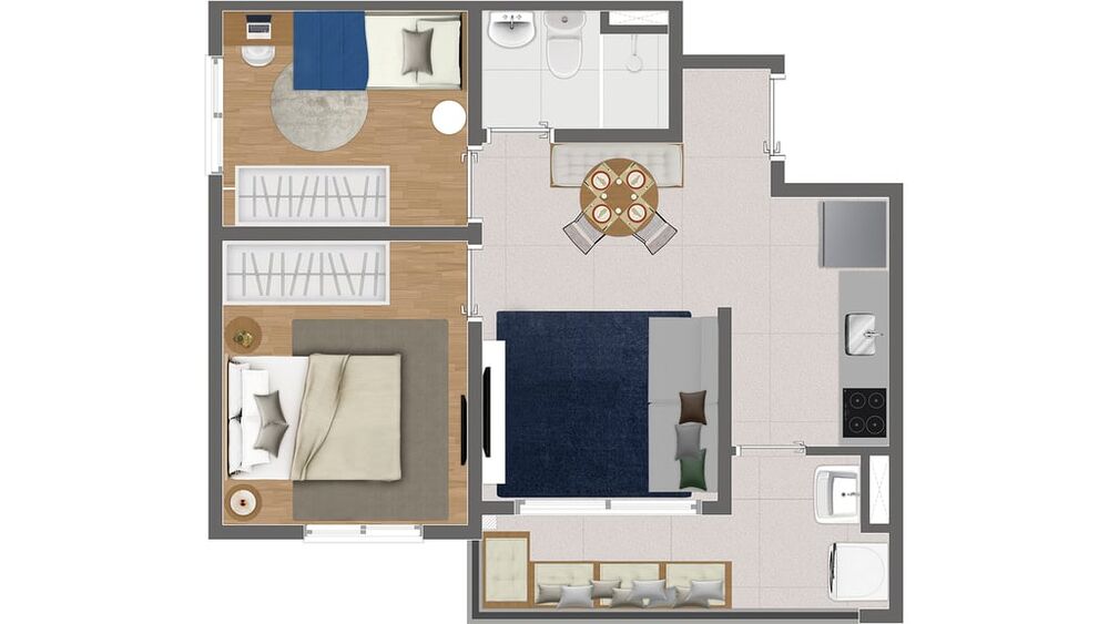 Apartamento, 2 quartos, 40 m² - Foto 4