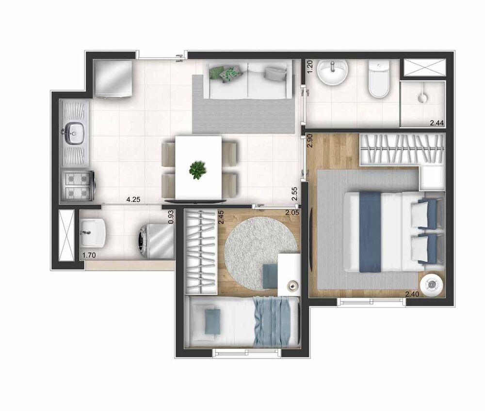 Apartamento, 2 quartos, 35 m² - Foto 16