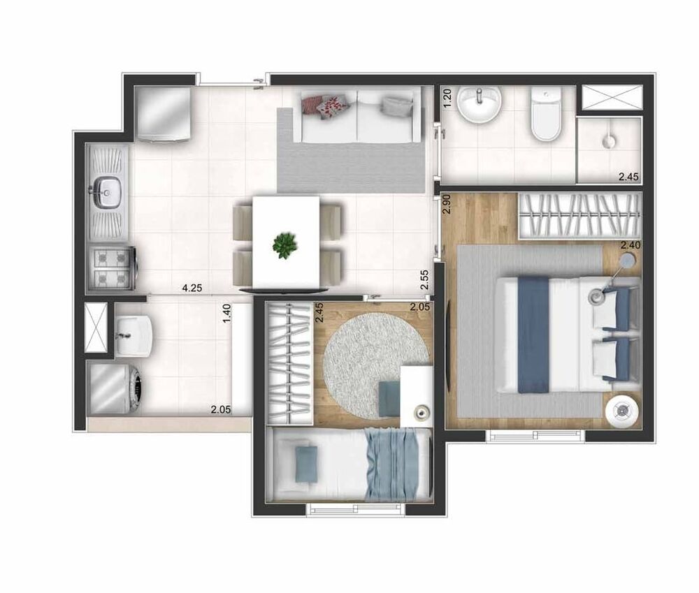 Apartamento, 2 quartos, 35 m² - Foto 17