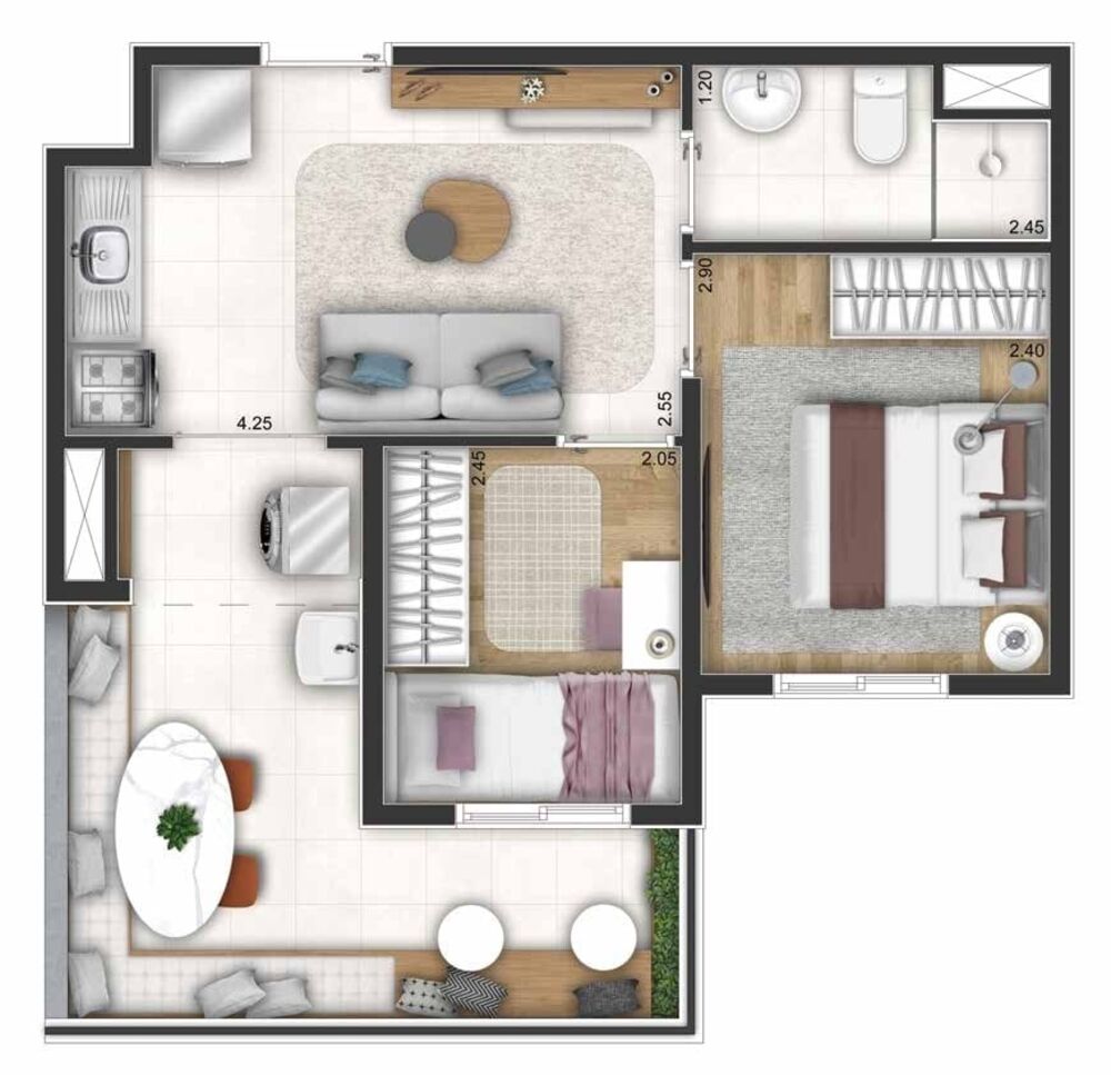 Apartamento, 2 quartos, 35 m² - Foto 22