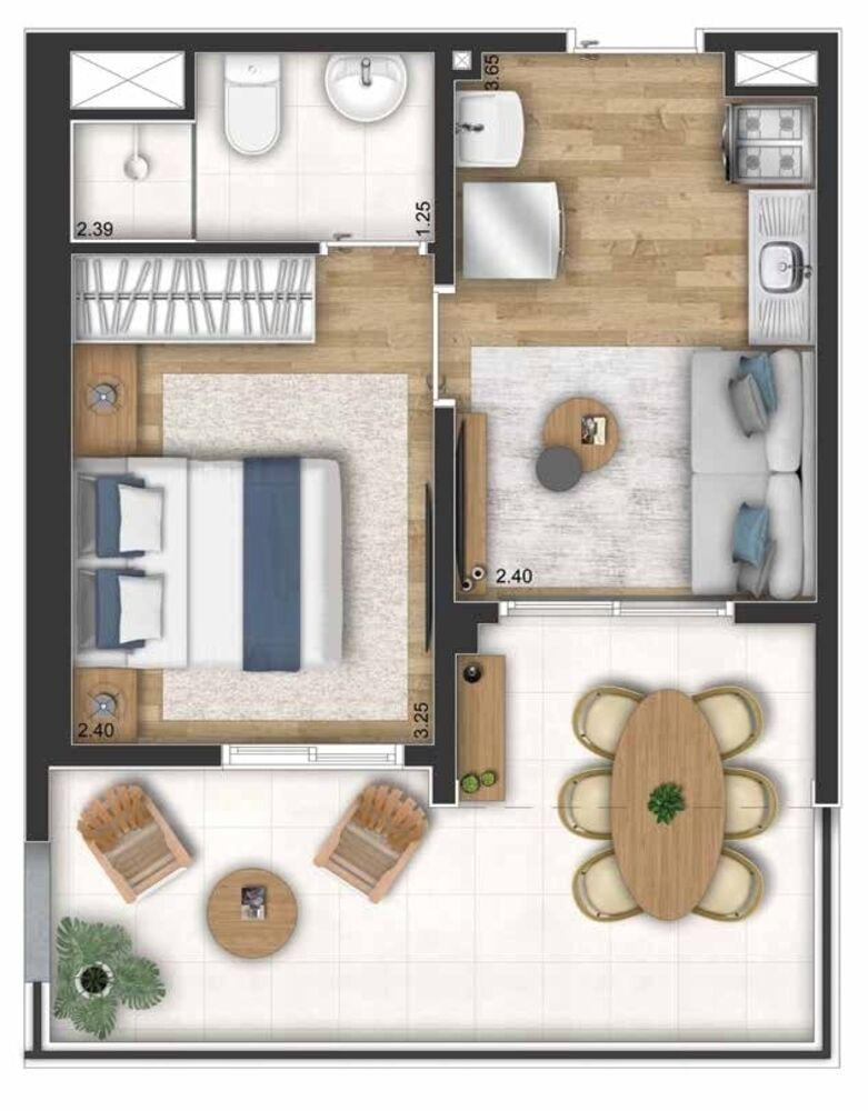 Apartamento, 2 quartos, 35 m² - Foto 19