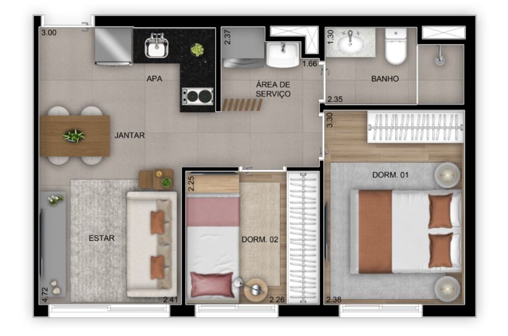 Apartamento, 2 quartos, 38 m² - Foto 7