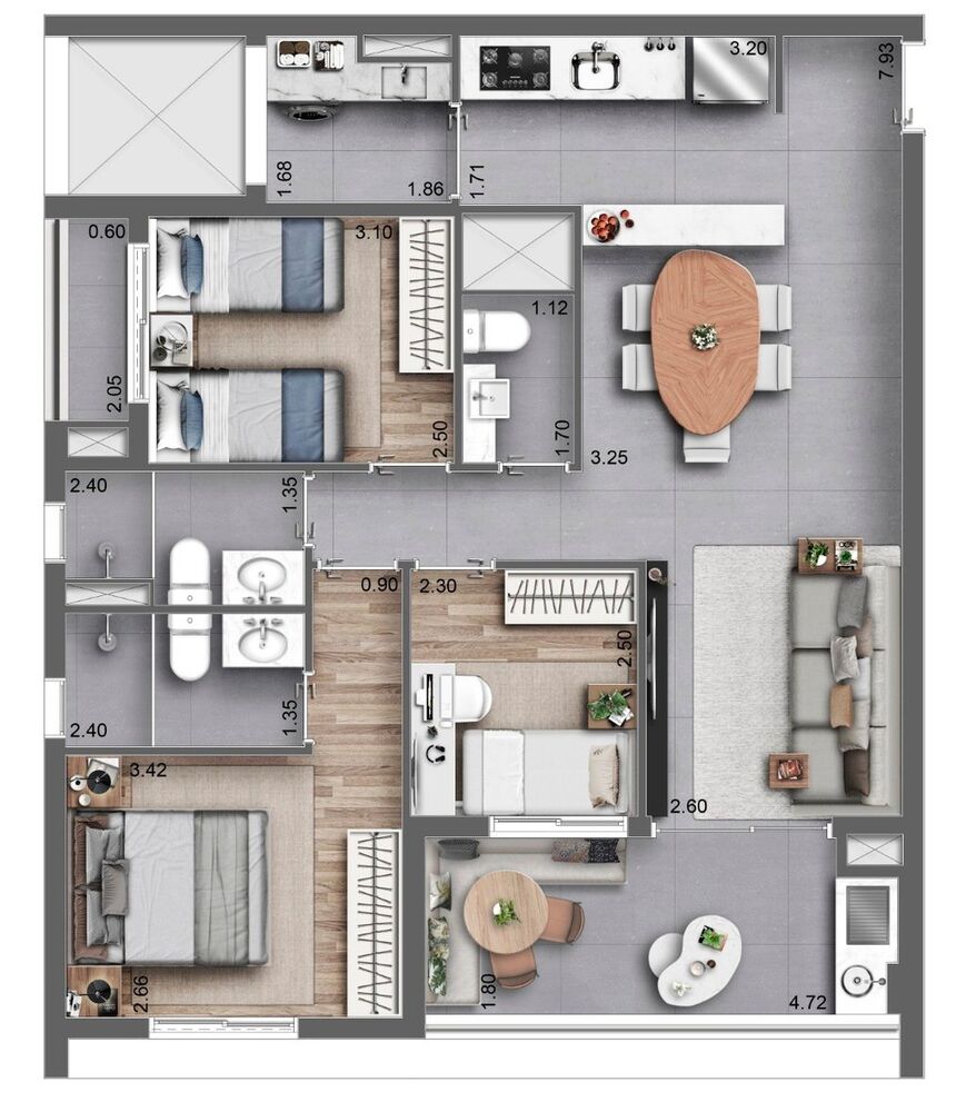 Apartamento, 3 quartos, 83 m² - Foto 7