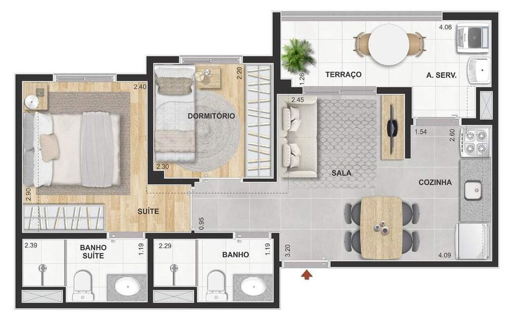 Apartamento, 2 quartos, 33 m² - Foto 27