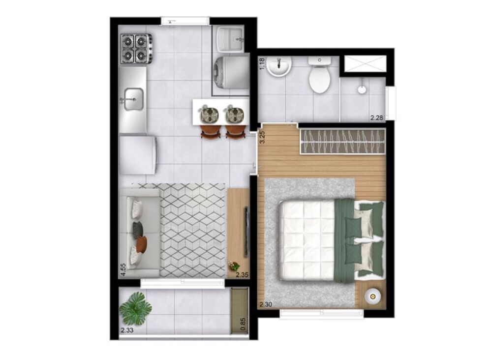 Apartamento à venda com 1 quarto, 27m² - Foto 12