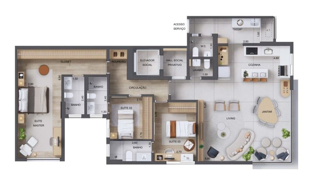 Cobertura à venda com 3 quartos, 184m² - Foto 3
