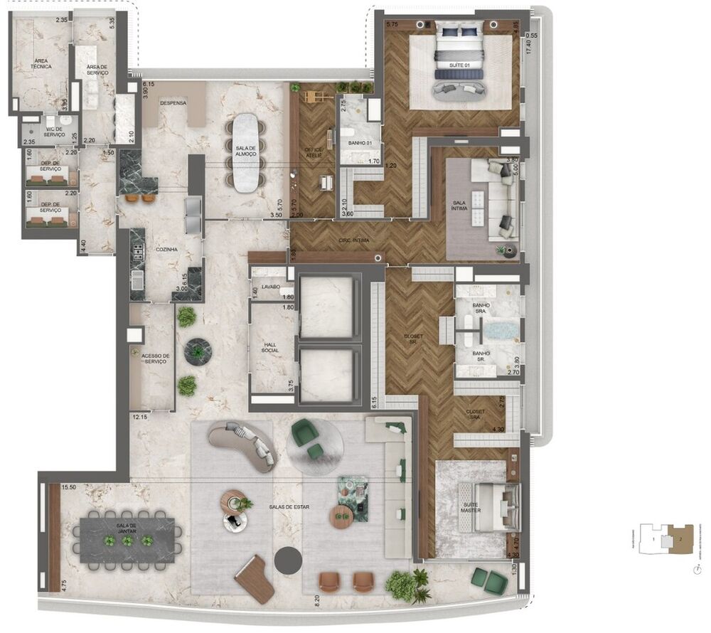 Apartamento, 4 quartos, 464 m² - Foto 12
