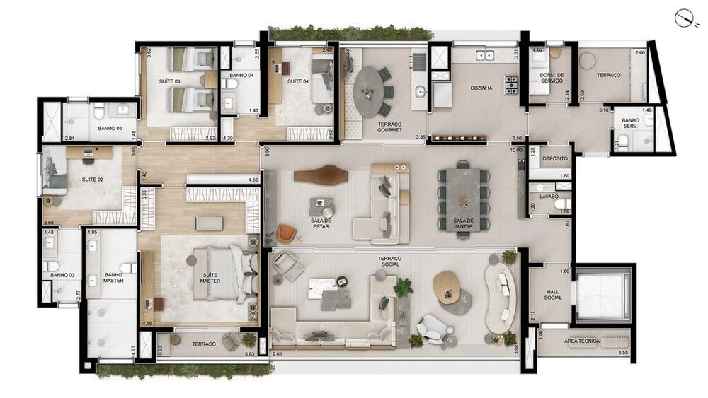 Cobertura, 4 quartos, 482 m² - Foto 7