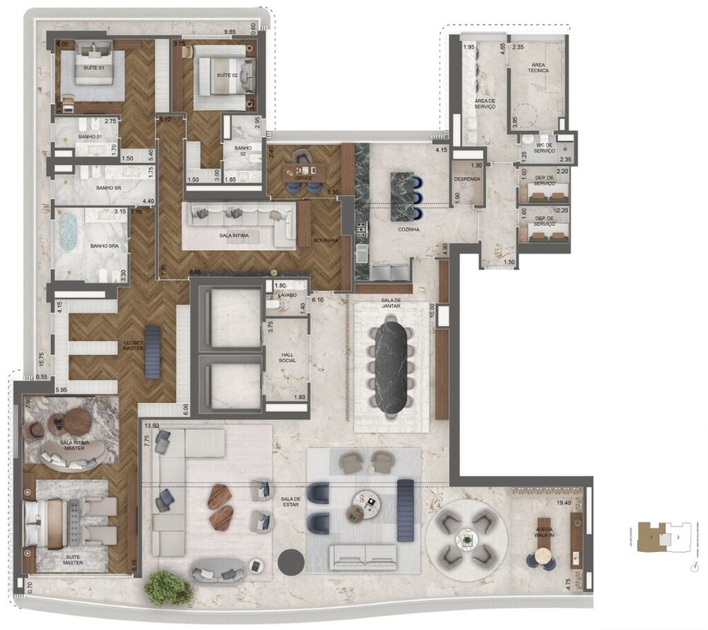 Apartamento à venda com 4 quartos, 811m² - Foto 11
