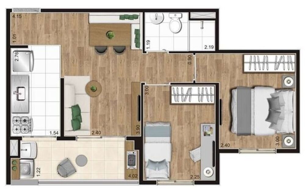 Apartamento, 2 quartos, 56 m² - Foto 8