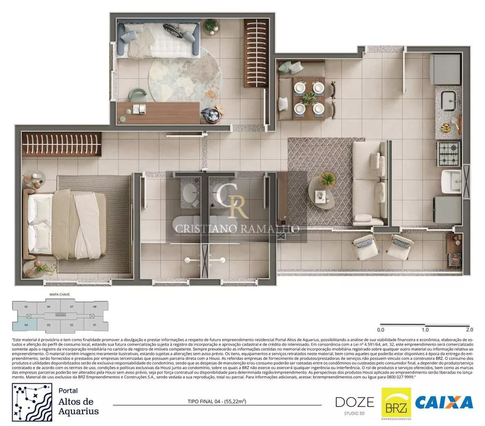 Apartamento, 2 quartos, 54 m² - Foto 3
