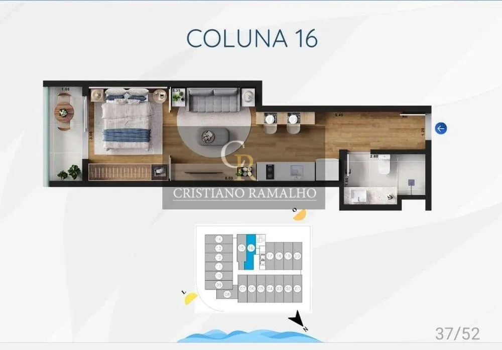 Flat/Apart Hotel, 1 quarto, 31 m² - Foto 25