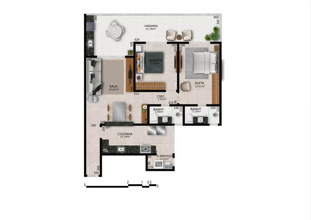 Apartamento, 2 quartos, 89 m² - Foto 2