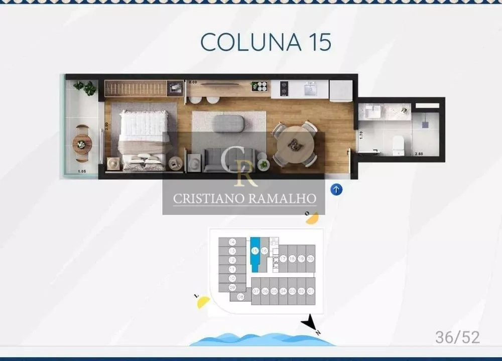 Flat/Apart Hotel, 1 quarto, 31 m² - Foto 23