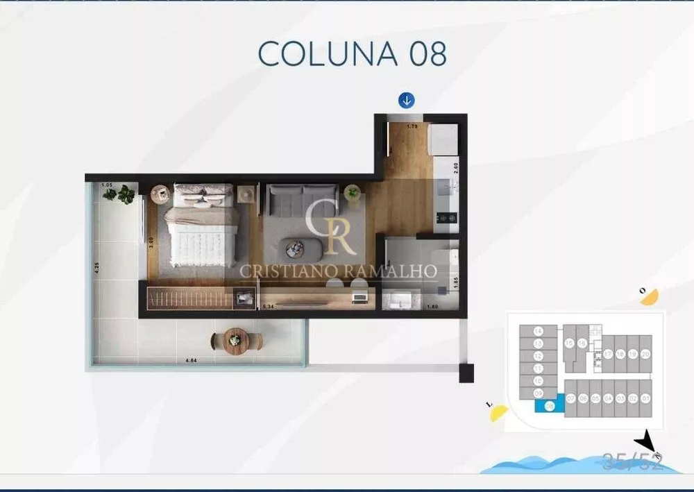 Flat/Apart Hotel, 1 quarto, 31 m² - Foto 22