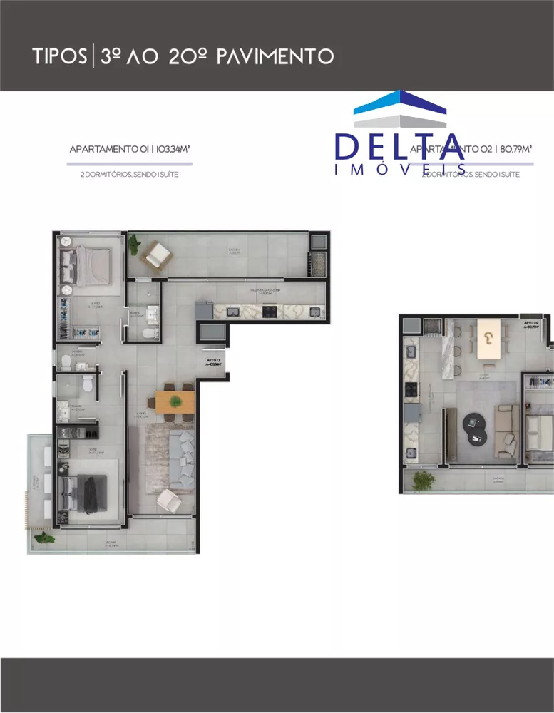 Apartamento, 2 quartos, 103 m² - Foto 4