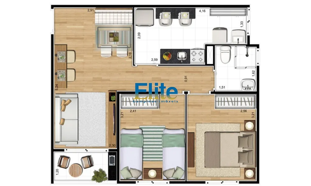 Apartamento, 2 quartos, 51 m² - Foto 9