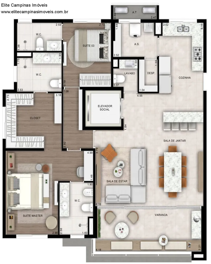Apartamento, 3 quartos, 129 m² - Foto 4
