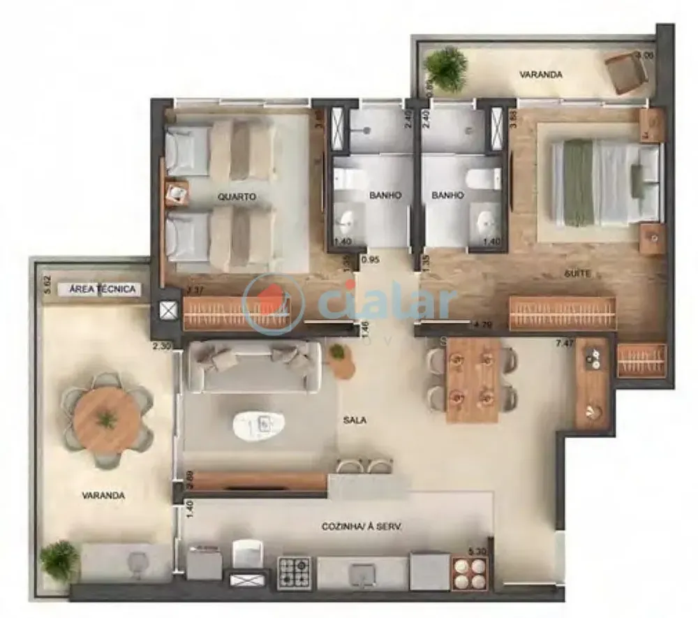 Apartamento, 2 quartos, 90 m² - Foto 13