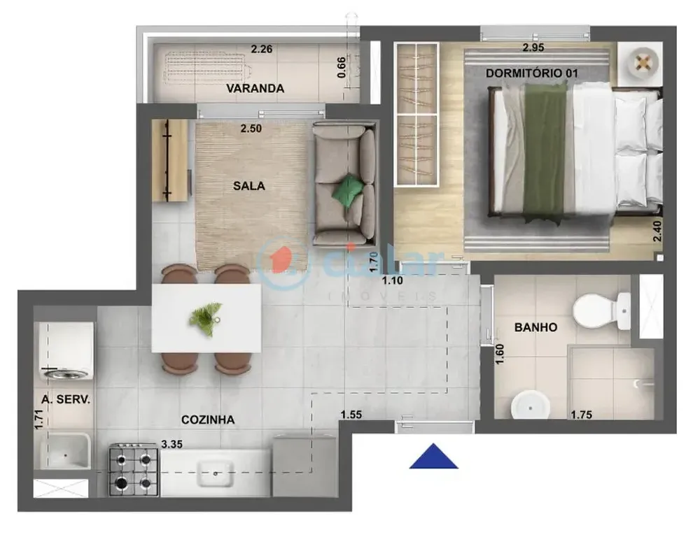 Apartamento, 2 quartos, 35 m² - Foto 15