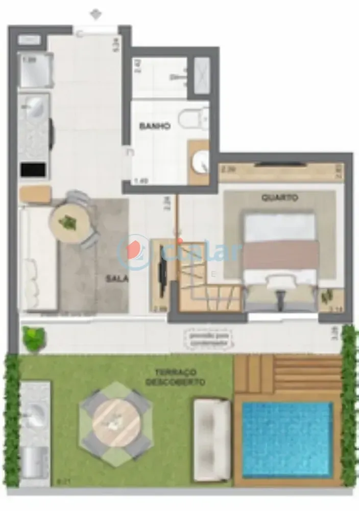 Cobertura, 1 quarto, 70 m² - Foto 28