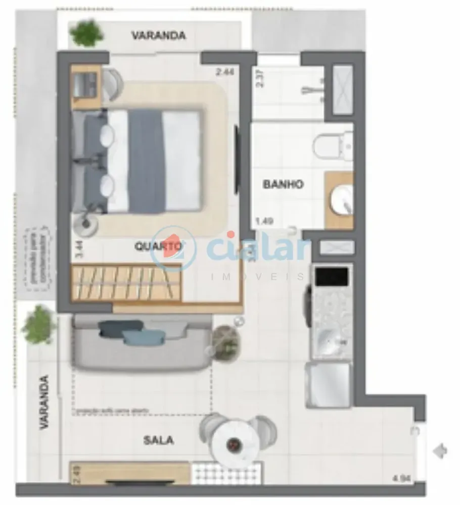 Cobertura, 1 quarto, 70 m² - Foto 25