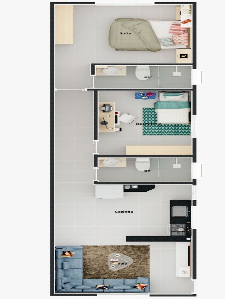Casa, 2 quartos, 75 m² - Foto 1