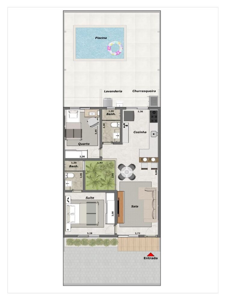 Casa, 2 quartos, 73 m² - Foto 2