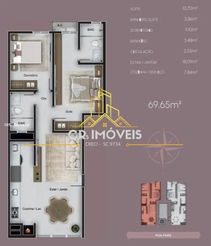 Apartamento, 2 quartos, 70 m² - Foto 3
