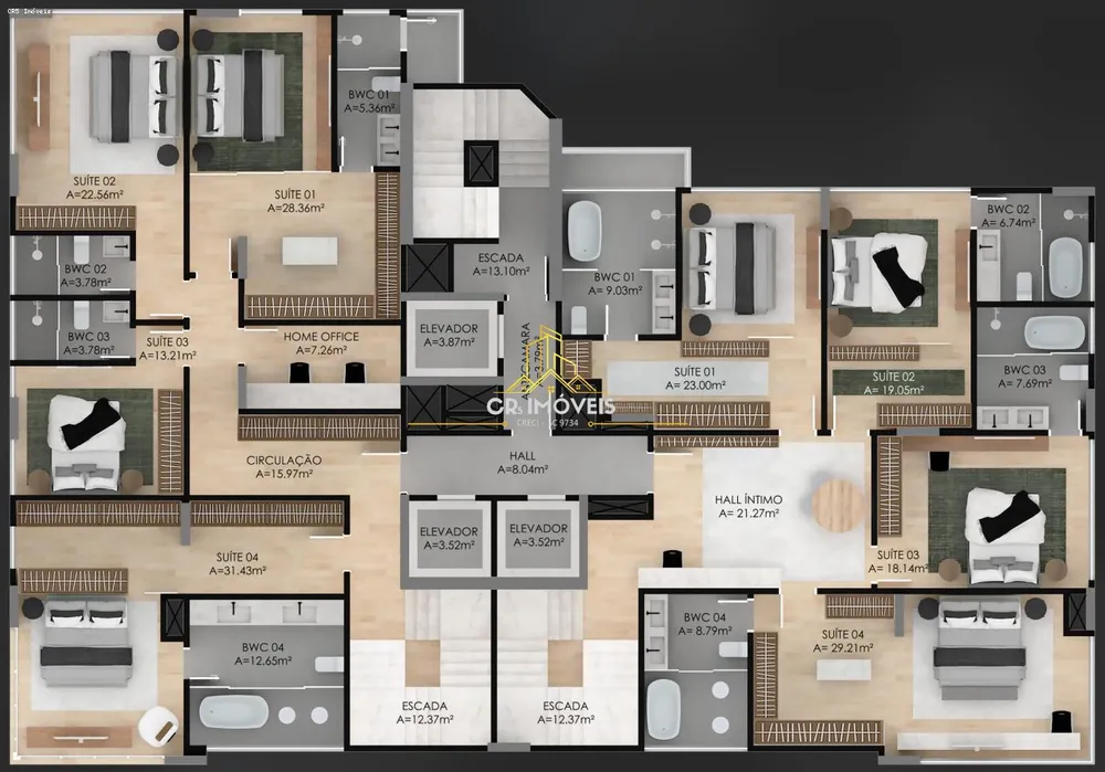 Apartamento, 4 quartos, 174 m² - Foto 4