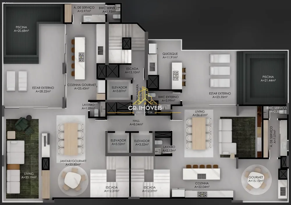 Apartamento, 4 quartos, 174 m² - Foto 1