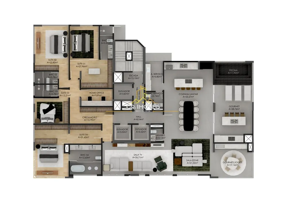 Apartamento, 4 quartos, 174 m² - Foto 5