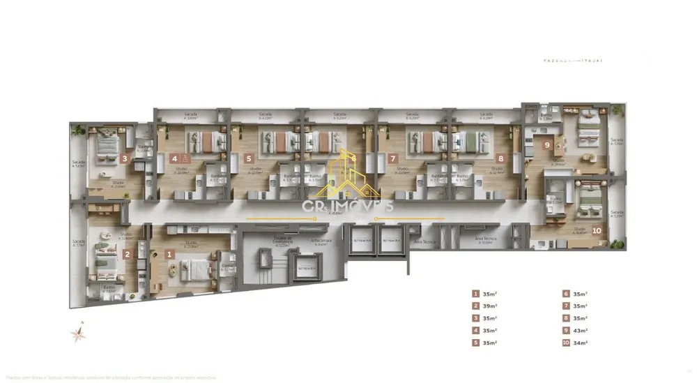 Apartamento, 1 quarto, 35 m² - Foto 1