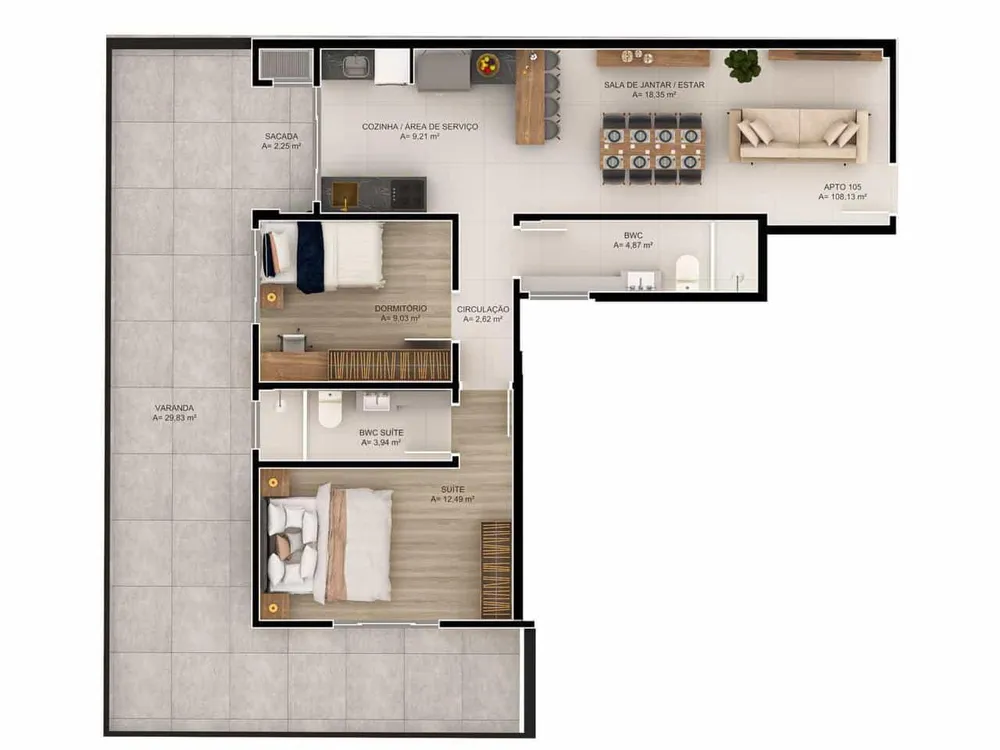 Apartamento, 2 quartos, 55 m² - Foto 17