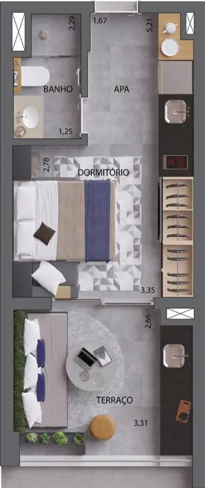 Apartamento, 1 quarto, 30 m² - Foto 4