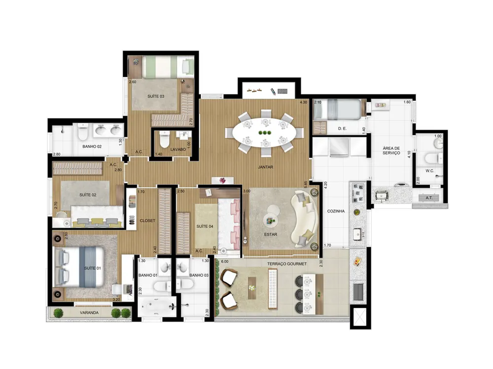 Apartamento, 4 quartos, 128 m² - Foto 7