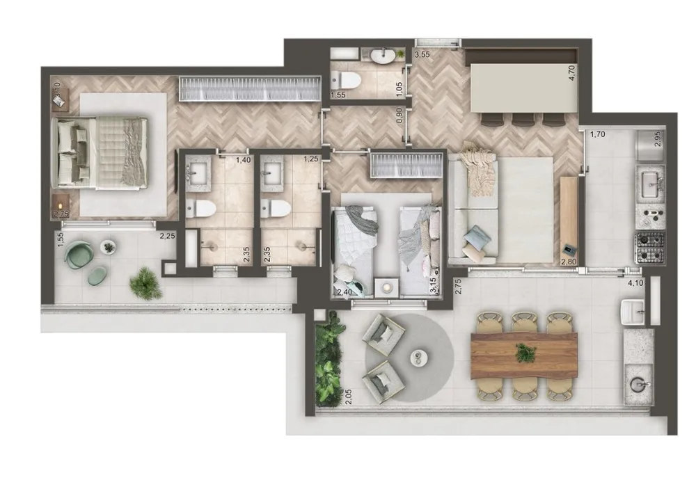 Apartamento, 2 quartos, 101 m² - Foto 5