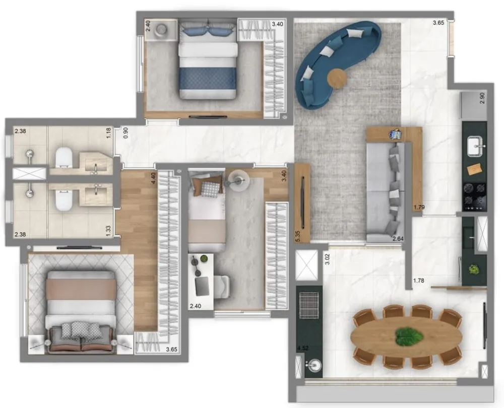 Apartamento, 2 quartos, 71 m² - Foto 5