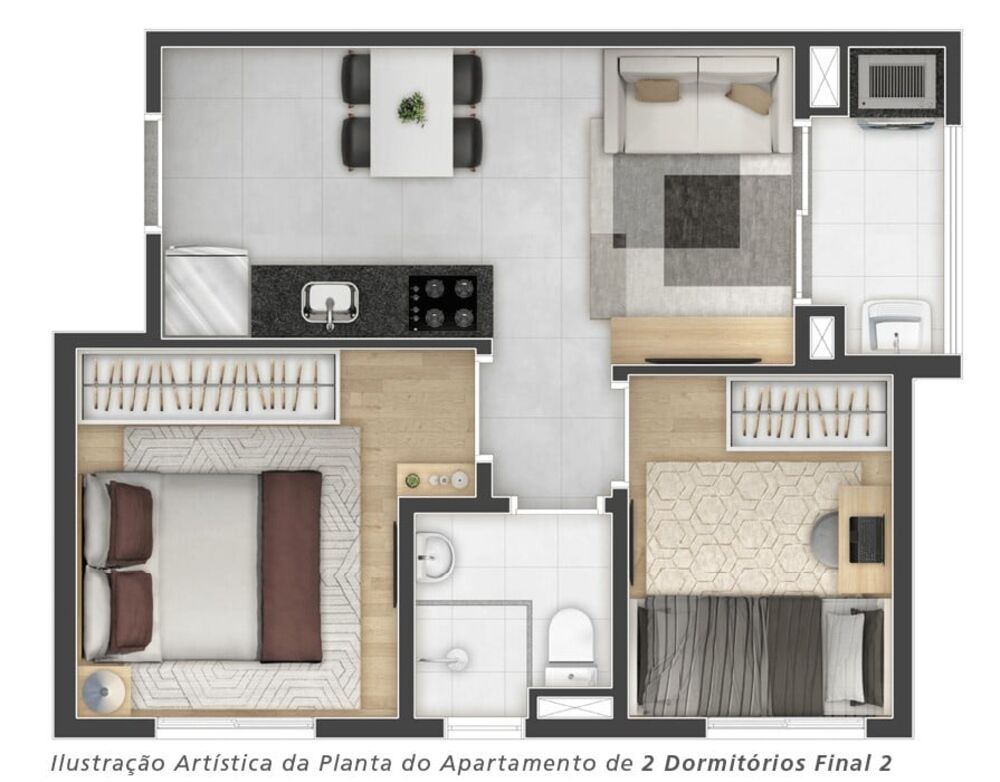 Apartamento à venda com 2 quartos, 34m² - Foto 3