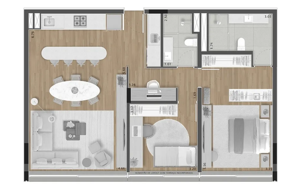 Apartamento, 2 quartos, 99 m² - Foto 13