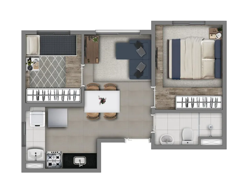 Apartamento, 2 quartos, 60 m² - Foto 2