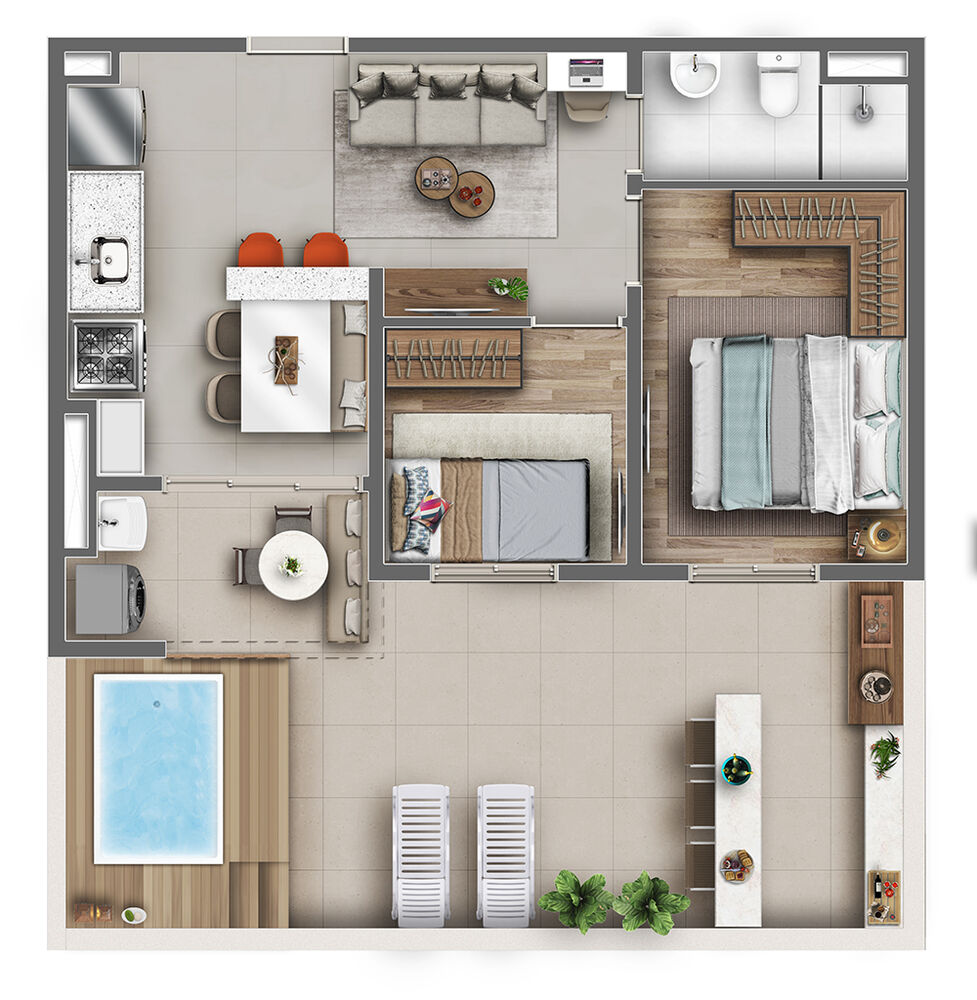 Apartamento à venda com 1 quarto, 27m² - Foto 45