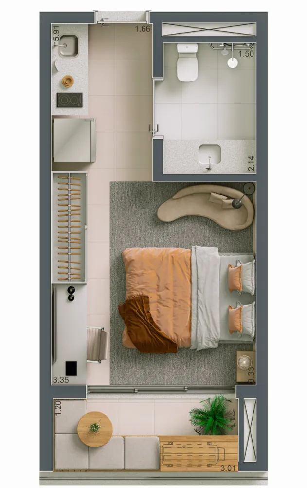 Apartamento, 1 quarto, 27 m² - Foto 15