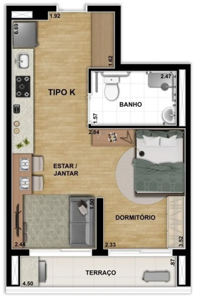 Apartamento, 1 quarto, 32 m² - Foto 10