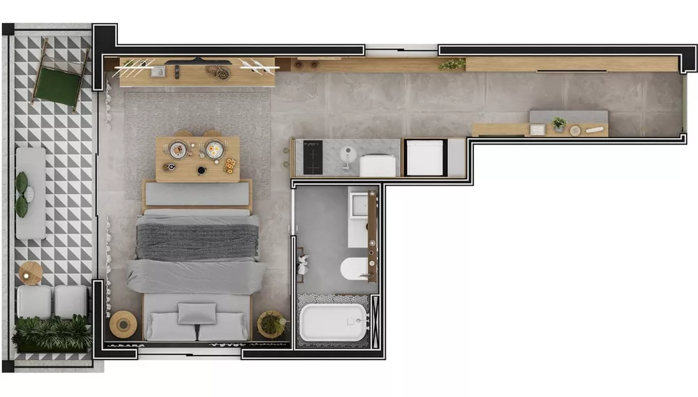 Apartamento, 1 quarto, 22 m² - Foto 3
