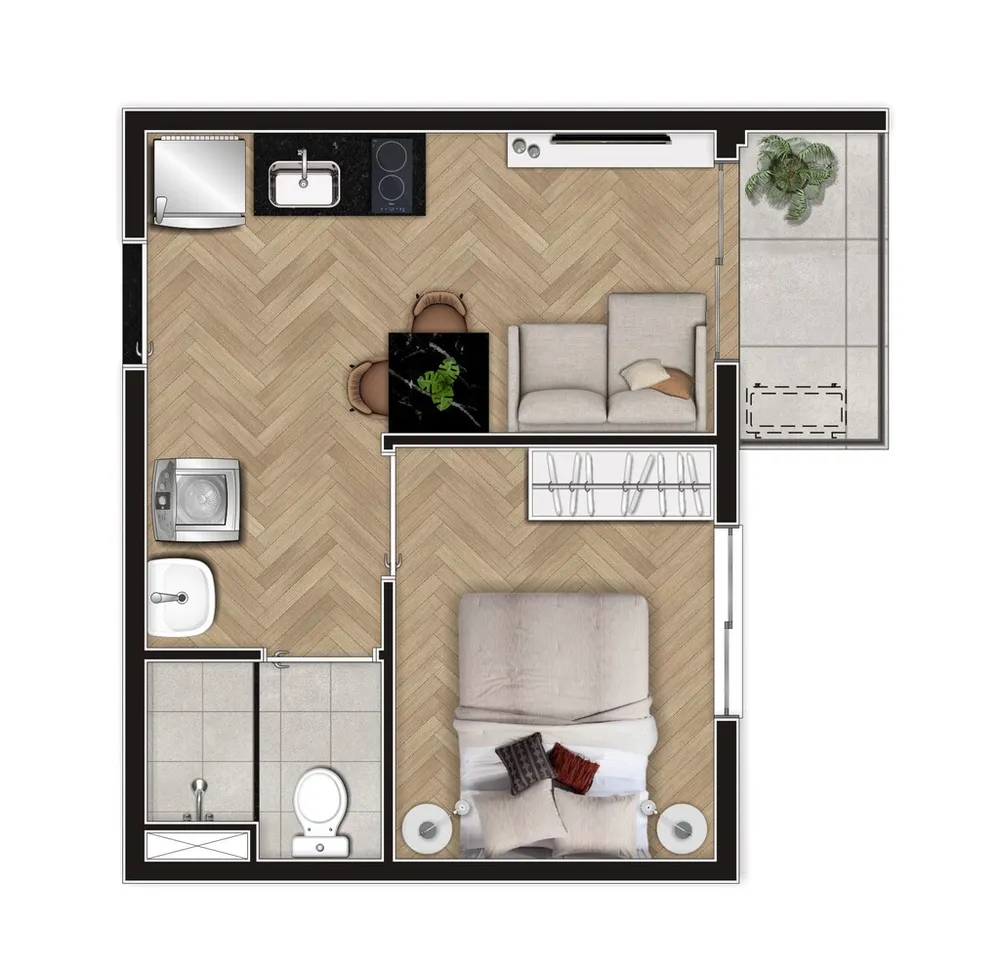 Apartamento, 2 quartos, 37 m² - Foto 4